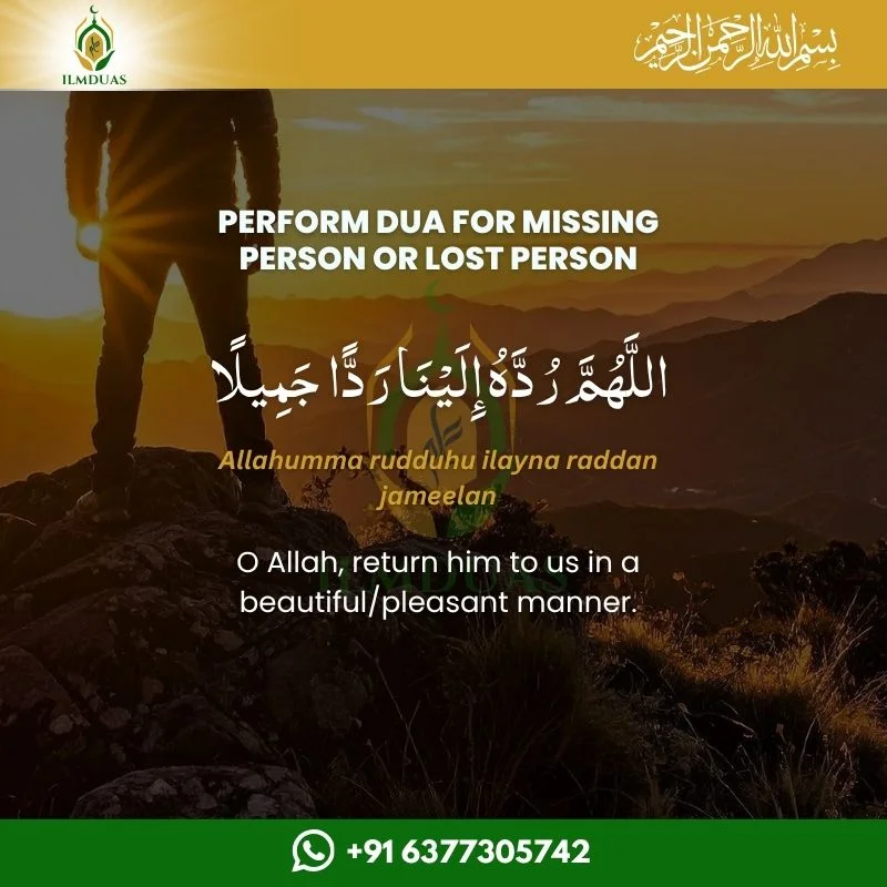 Perform Dua for Missing Person or lost person