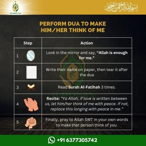 Dua to make him/her think of me
